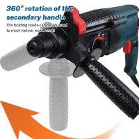 800W MultiFunction Rotary Electric Hammer 3-in-1 Electric Pick Hammer Drill Household Concrete Hammer Drill Machine Set - details 6
