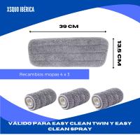 Recambio mopas microfibra 4x3 - Válidas para Easy clean Twin e Easy clean Spray - details 2