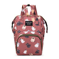 Mochila De Maternidad Con Estampado De Dibujos Animados Gran Capacidad Para Almacenamiento De Botellas De Bebé Y Diaper Bolsa De Moda Para Mujeres Con Mochila Suave Y Cinturón De Aire - details 15