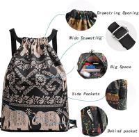 Mochila plegable de la cuerda de la prenda impermeable del bolso de la cuerda con el peso ligero del compartimiento de bolsillo - details 0
