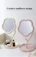 Espejo De Maquillaje Para Mesa Decoración De Hogar Roto Giratorio Desmontable Con Partes De Almacenamiento Espejo De Vestir Para Dormitorio - details 4
