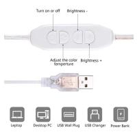 Luz De Espejo Con 10 Luces LED Para Maquillaje USB Iluminación Dimmable Para Mesa De Vestir Baño Luz De Ventana Para Espejo - details 5