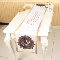 Eid Mubarak Table Runner Decoración Para Hogar Y Fiestas Musulmanas Ramadan Kareem Al Adha Telas De Mesa De Poliéster/Celulosa - details 3