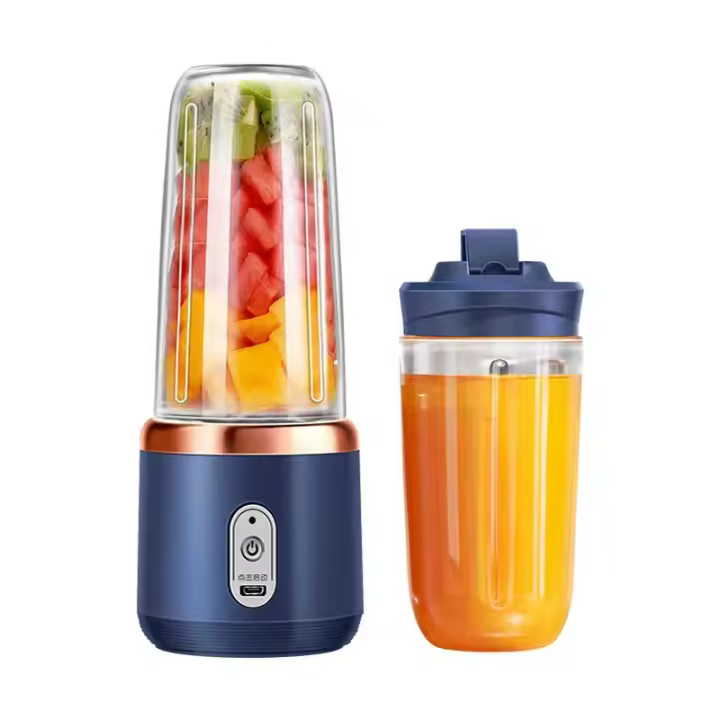 Pequeño exprimidor Eléctrico batidora trituradora de Hielo Taza PROCESADOR DE Alimentación Set, 6 Herramientas USB portátil exprimidor, exprimidor Taza de Juego Automático - 1