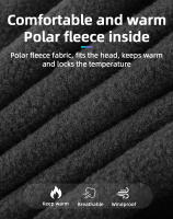 Gorro De Ciclismo Invernal ROCKBROS Para Hombres Gorro De Poliéster Caliente Y Viento Resistente Deporte Al Aire Libre Bicicleta Esquí - details 2