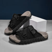 Zapatillas De Verano Ajustables Para Hombre Antideslizantes Cómodas Tallas 39-45 Color Negro Caqui Verde Uso Exterior - details 2