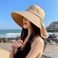Gorro De Verano Para Mujer Protección UV Con Visera Ancha Y Capucha Para Ponytail Ideal Para Pesca Y Senderismo Al Aire Libre - details 5