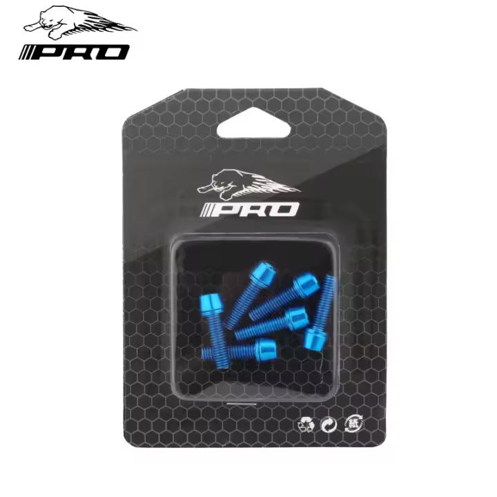 Juego De 6 Tornillos De Acero Inoxidable Para Manillar De Bicicleta Compatible Con Bicis De Carretera Y Montaña Titanio Aleación M5*18 - 1