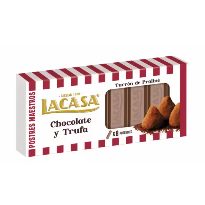 Lacasa Turrón de Chocolate y Trufa 225 G - 1
