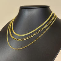 Collar De Acero Inoxidable 316L Color Oro Para Mujer Cadena Tríptica 2022 Tendencia De Calle Punk Joyería Resistente Al Rust Never out of Style - details 3