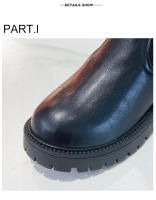 Botas Largas Para Mujer Nuevas De Lana Elásticas Botas Retro Con Suela Gruesa Botas De Rodilla Elegantes Zapatos Para Mujer - details 4