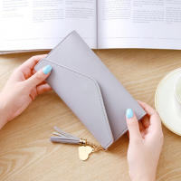 Cartera Larga De Mujer 2025 Moda En Cuero PU Suave Negro Luz Gris Rojo Con Cierre De Cremallera Sección Longitud Clutch Bolsa Moneda - details 10