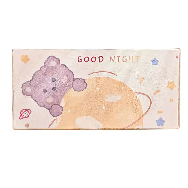 Alfombra para habitación de niños oso amapola, alfombras antideslizantes de juego con luz solar para dormitorios, tapete de dibujos animados para el suelo, guardarropa, decoración de dormitorio 80*160cm - 1