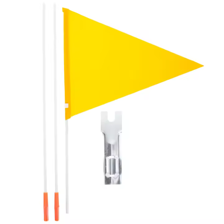 Bandera De Seguridad Para Bicicleta Con Palo Y Soporte Montaje Resistente Al Agua Triangular Para Viajes Y Deporte Al Aire Libre - 1