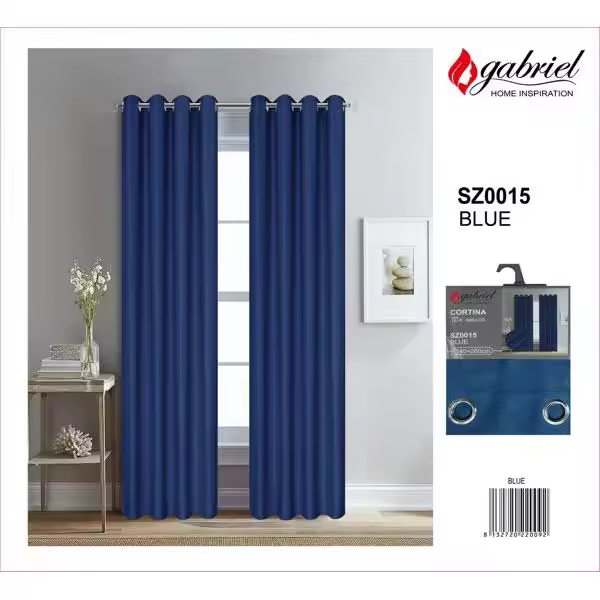 CORTINA OPACA DE 140X260CM CON 8 ANILLAS - 1