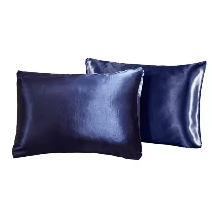 2-Piece Pure Emulation Seda Almohadilla De Seda Para Cabeza Y Cojín Cubierta De Almohada Cómoda Para Cama Tela De Seda Poliéster Microfibra Rectangular Sin Relleno - 1