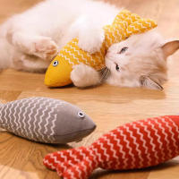 Juguete De Pescado Para Gato MADDEN Simulación De Pescado Con Menta Juguete Interactivo Para Gatos Y Gatitos Almohadilla De Raspadura Regalo Para Mascotas - details 3