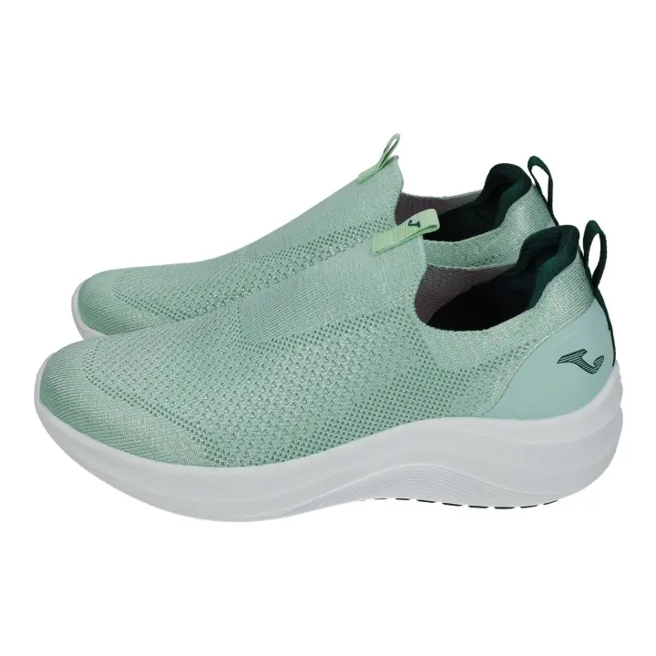 Deportivos marca JOMA para mujer en color verde. Deportivas Joma verdes sin cordones para mujer con suela gruesa y tejido transpirable - 1