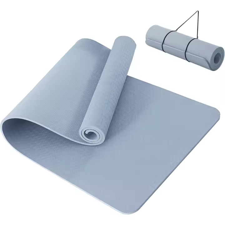 Esterilla de yoga para ejercicio, fitness, extra Gruesa, antideslizante, para deportes, Pilates, Gimnasio, Resistencia con Correa de Transporte - 1
