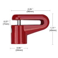 Candado antirrobo para moto y bici, con 2 llaves ,Llavero disco de freno bicicletas , motos , scooters - details 1