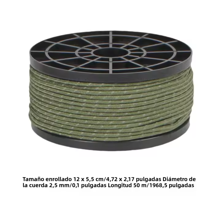 Cuerda Reflectante Para Tienda De Campaña 50M Guía De Tensión Para Paraguas Sombrilla Cordón De Sailing Accesorios De Senderismo Para Camping Y Escalada - 1