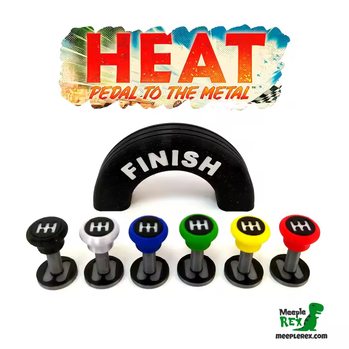 Accesorios para Heat: Linea de Meta / palancas de cambio: Pedal to the metal / Meeple Rex / Accesorios para juegos de mesa - 1