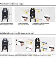 Gancho De Almacenamiento Para Bicicleta Y Herramientas Soporte Pesado De Metal Para Pared Gancho Cuadrado Pequeño/Mediano - details 3