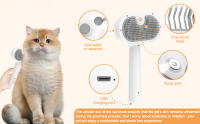 Cepillo para gatos Cepillo para Perros para Mascotas, Peine Quita Pelos para Mascotas con Depósito de agua y Spray, Limpia el Pelo de la Mascota del Cepillo con un Botón, Recargable por USB - details 0