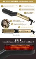 Peine Adecuado Para Cabello Profesional Multifuncional Rizador Y Rectificador De Cabello Rápido Calentamiento Herramientas De Estilo Para Barba Y Cabello Seco Y Húmedo - details 1