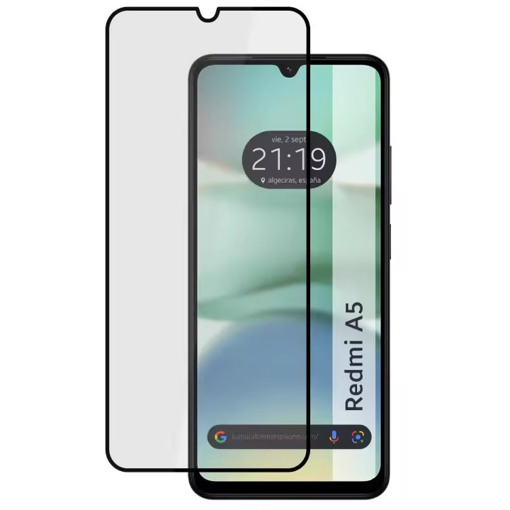 Protector Cristal Templado Completo 5D Full Glue Negro para Xiaomi Redmi A5 Vidrio - 1