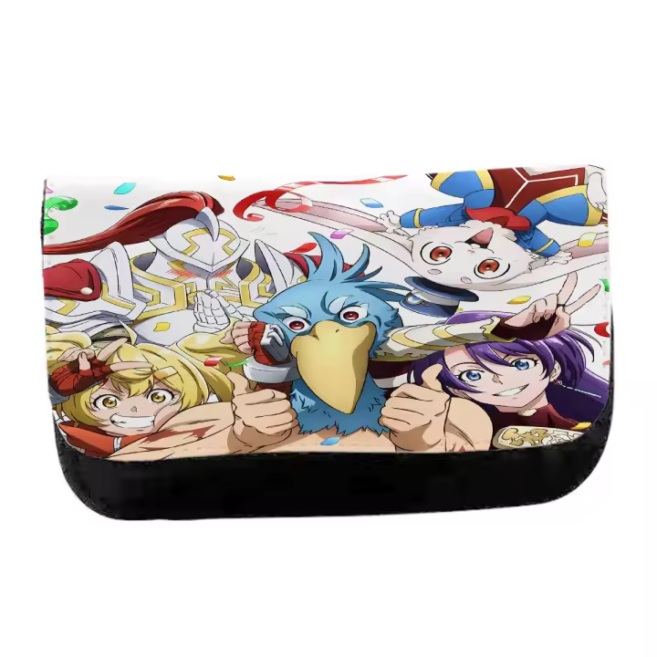 MERCHANDMANIA Estuche Neceser de lona Sangri la frontier personajes rpg online sunraku unisex negro bolsa aseo multiusos - 1