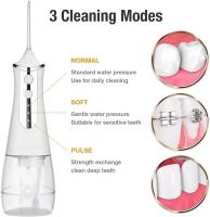 Irrigador dental portátil, irrigador bucal L10 de 300 ml con 3 modos de limpieza y 5 chorros, batería recargable USB de 1500mAh - details 0