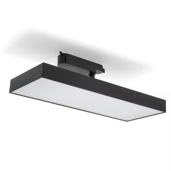 IluminaShop - Foco Panel LED para Carril Max Chip Osram 40W Negro Monofasico - 1