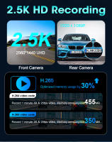 Cámara De Dashboard JMCQ Universal 8.1” Con DVR Wireless Carplay Android Auto 2.5K Frontal 1080P Trasera GPS Navegación 24H Monitoreo De Estacionamiento - details 5