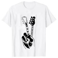 Camiseta De Bajo Eléctrico Divertida Para Hombres Camiseta Gráfica De Música Hip Hop Rock Estilo Callejero Manga Corta Para Musiqueros Y Amantes De La Música - details 1