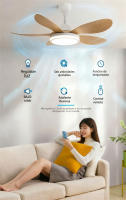 Ventilador de techo WOOX 40" 2 en 1 con luz LED, control remoto, 5 aspas ABS, 6 velocidades, temporizador, reversa, luz cálida/fría regulable, ideal para dormir, estudiar y cuidar niños - details 0