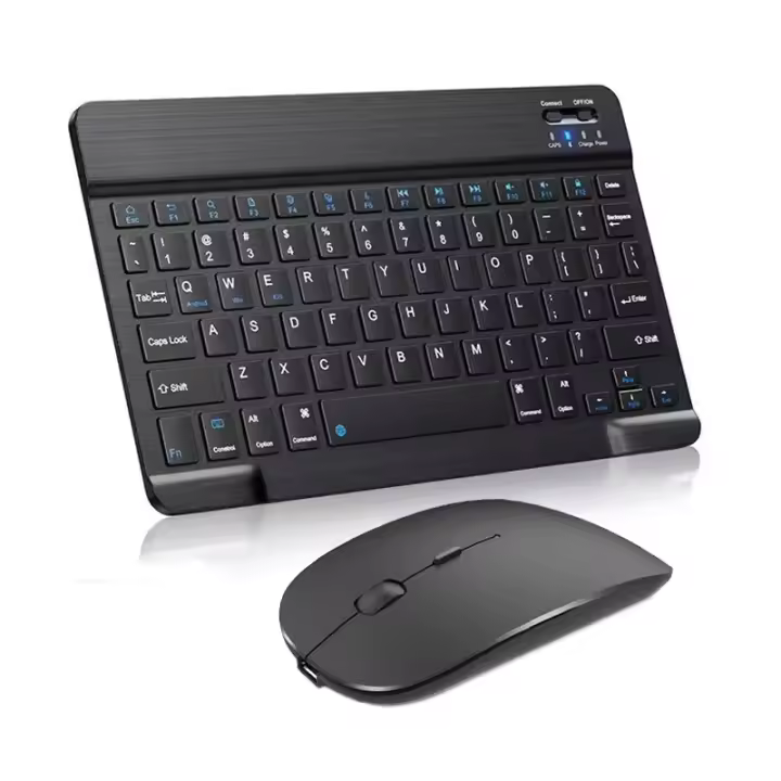 Teclado Bluetooth Inalámbrico Multilenguaje Azerty Para iPad Mac PC Tablet Celular Y Laptop Con Ratón Mini Soporte Multilenguaje Incluye Ruso Coreano Francés Y Español - 1