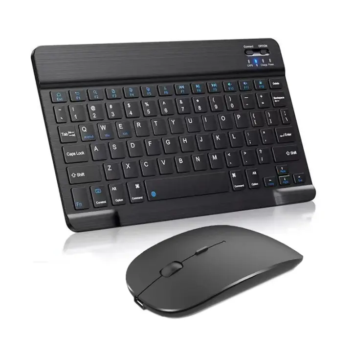Teclado Bluetooth Inalámbrico Multilenguaje Azerty Para iPad Mac PC Tablet Celular Y Laptop Con Ratón Mini Soporte Multilenguaje Incluye Ruso Coreano Francés Y Español - 1