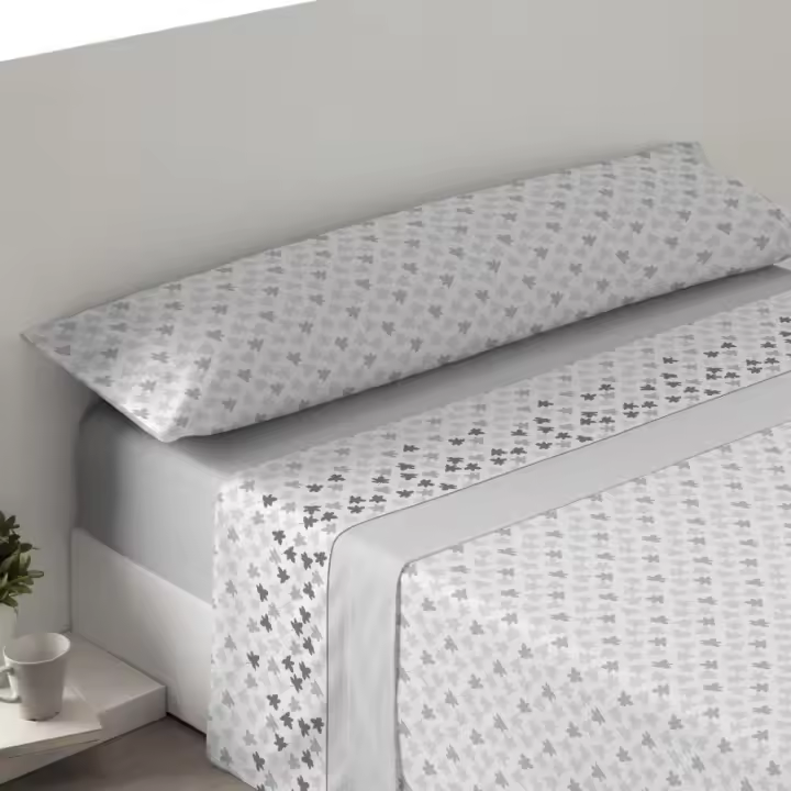 KYTZIAS - Juego de Sábanas para Verano Tacto Extrasuave. Tejido 100% Poliéster. Juego de cama 3 Piezas Microfibra. Sábanas de Verano de colores. Ropa de cama lisa y suave. Estampados modernos para cama de 90, 105, 135 y 150 cm. - 1
