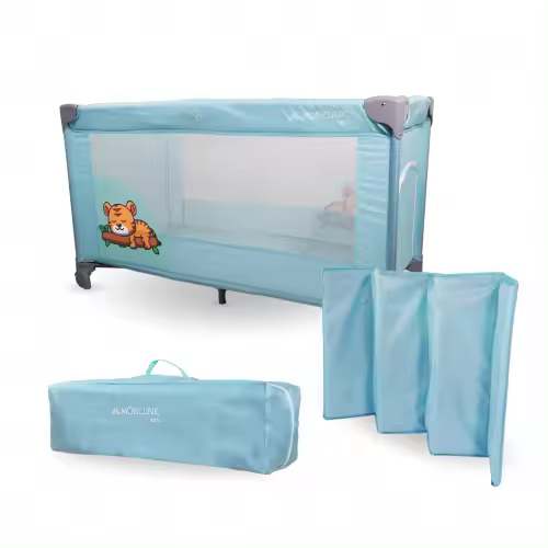 Cuna de Viaje 2 en 1 Mobiclinic Bolsa de Transporte Plegado ultracompacto Colchón extraíble Mofli hasta 15kg Tela Transpirable Entrada Lateral con Cremallera Parque bebé Ruedas - 1