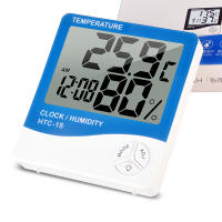 Medidor De Temperatura Y Humedad Digital HTC-1 HTC-1S Estación Meteorológica Con Reloj Para Interior Y Exterior Hygrometer - details 18
