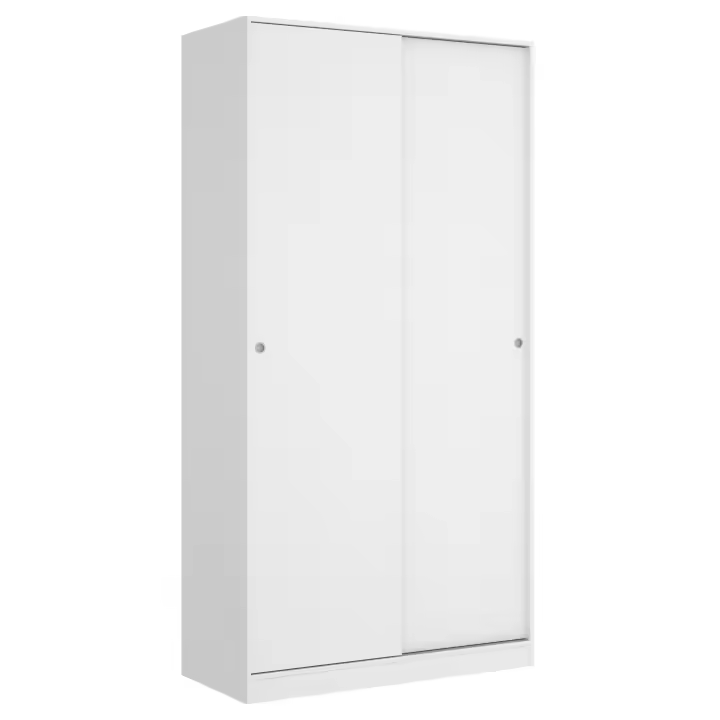 Armario 2 Puertas Corredera Plus 100 Slide B. Brillo - Armario Corredera Compacto 204x100x50 cm Armario para dormitorio - Fabricado en España - Melamina Alta calidad - Somnia Descanso - 1