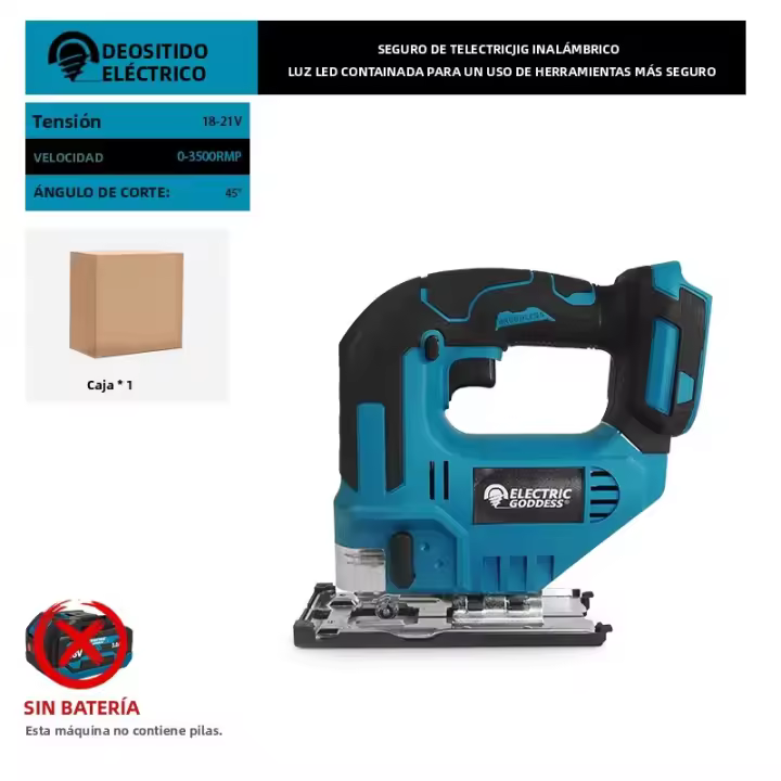 Sierra Curva Eléctrica Portátil Para 18V Makita 3500RPM Herramienta Multifuncional De Carpintero Sin Batería Siemprechequée QXJ006 - 1