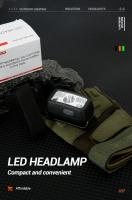 Linterna Frontal LED Recargable Mini Con Sensor Torch De Mano Para Camping Y Búsqueda De Emergencias Fuente De Luz Potente USB - details 9