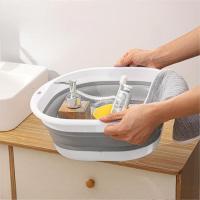 Grande Lavabo Plegable Portátil De Plástico Comprimido Para Uso Doméstico Y Viajes Lavado De Ropa Y Verduras - details 2