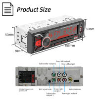 Receptor De Radio FM Bluetooth HIPPBQCC 1 Din Con Pantalla Táctil 7 Colores Control Remoto AUX/2 USB/TF Función De Encontrar El Coche - details 6