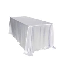 Mantel De Seda Blanca Para Boda Y Fiesta Cubierta Rectangular De Restaurante Lavable Decoración De Mesa Moderna Para Hogar - details 8