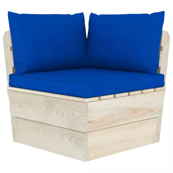 vidaXL Cojines para palets 3 unidades tela Oxford azul - 1