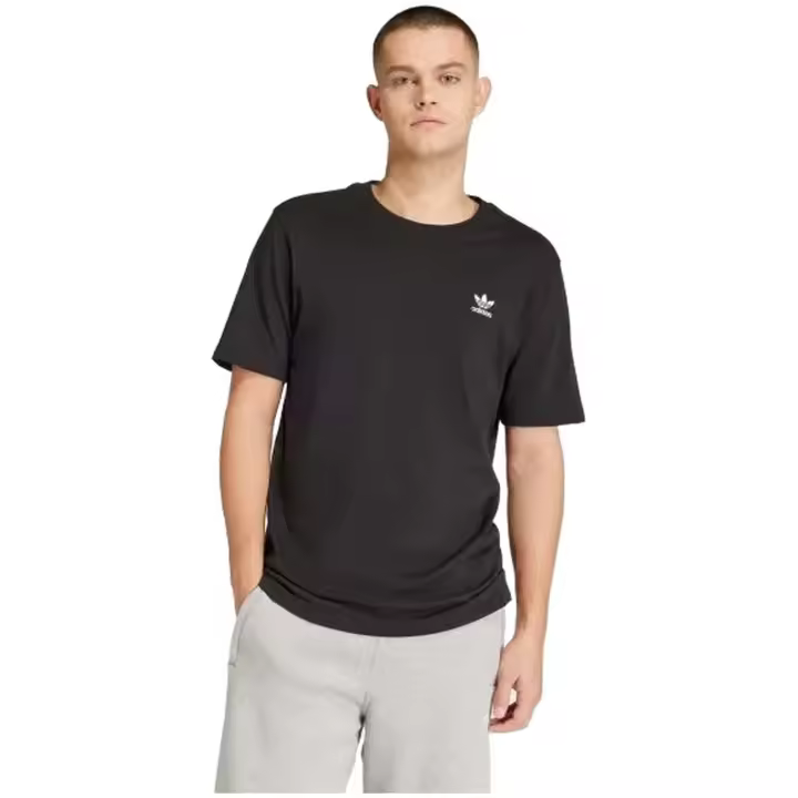 Camiseta de Manga Corta Adidas Essentials Trifolio para hombre en color negro - 1