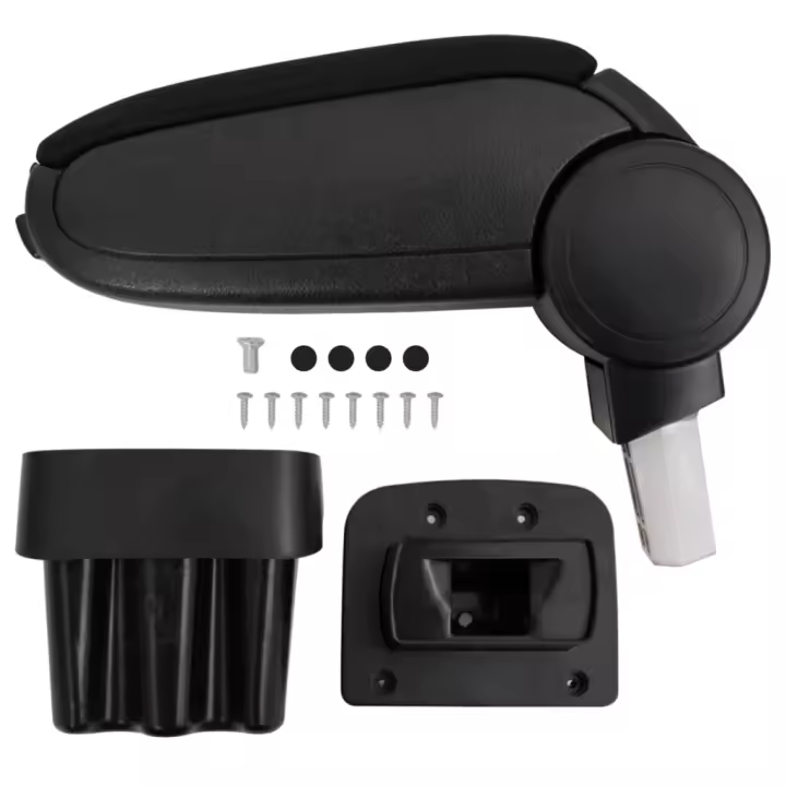 vidaXL Reposabrazos para coche ABS negro 15x31,5x(35-51) cm - 1